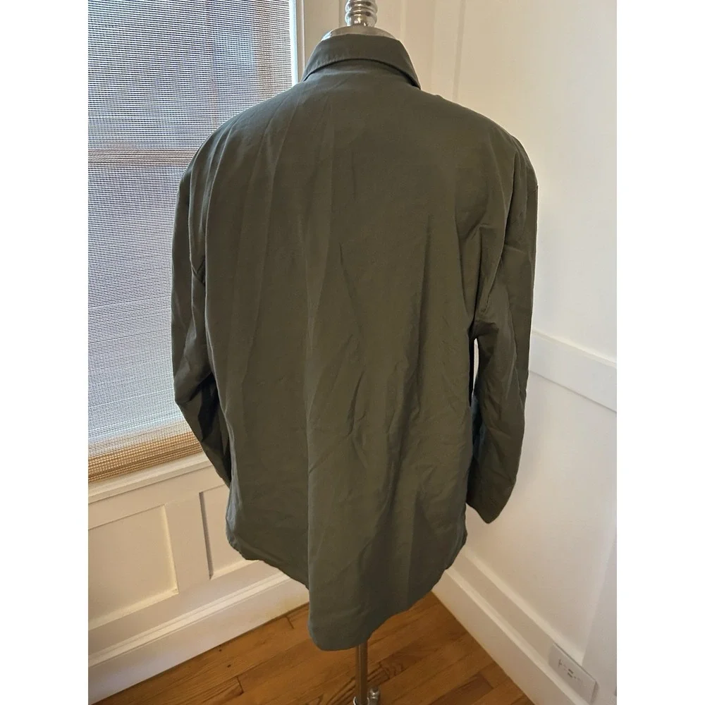 J L Fox Mens Western Wear Button Down Shirt 3 XL 46 Olive Drab Pearl Buttons